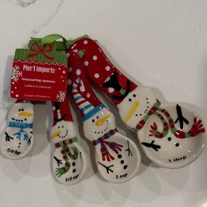 Pier 1 Festive Snowman Measuring Spoons - Red, White, and Blue